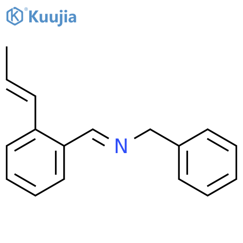 Benzenemethanamine, N-[[2-(1E)-1-propenylphenyl]methylene]- structure