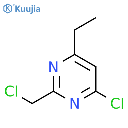 4-chloro-2-(chloromethyl)-6-ethylpyrimidine structure
