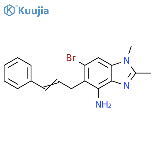 1H-Benzimidazol-4-amine,6-bromo-1,2-dimethyl-5-(3-phenyl-2-propenyl)- structure