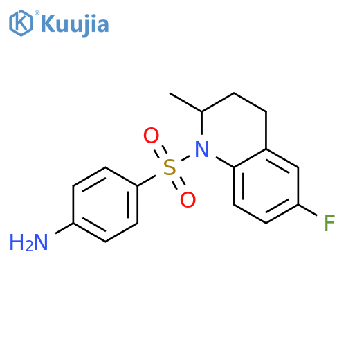 4-(6-Fluoro-2-methyl-3,4-dihydroquinolin-1(2H)-yl)sulfonylaniline structure