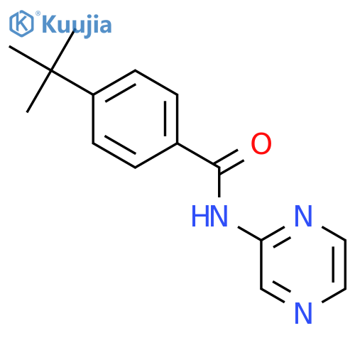 Benzamide,4-(1,1-dimethylethyl)-N-2-pyrazinyl- structure