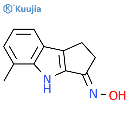 Cyclopent[b]indol-3(2H)-one,1,4-dihydro-5-methyl-, oxime structure