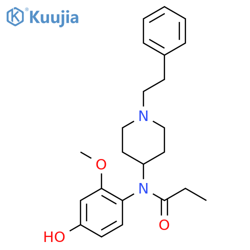 Propanamide,N-(4-hydroxy-2-methoxyphenyl)-N-[1-(2-phenylethyl)-4-piperidinyl]- structure