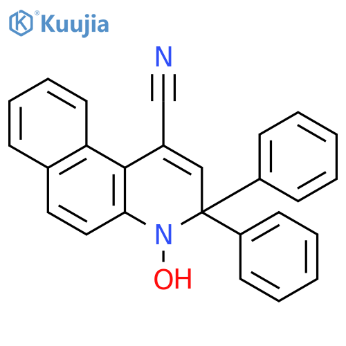 4-hydroxy-3,3-diphenyl-3,4-dihydrobenzo[f]quinoline-1-carbonitrile structure