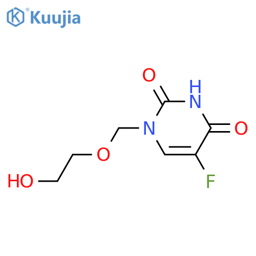 2,4(1H,3H)-Pyrimidinedione,5-fluoro-1-[(2-hydroxyethoxy)methyl]- structure
