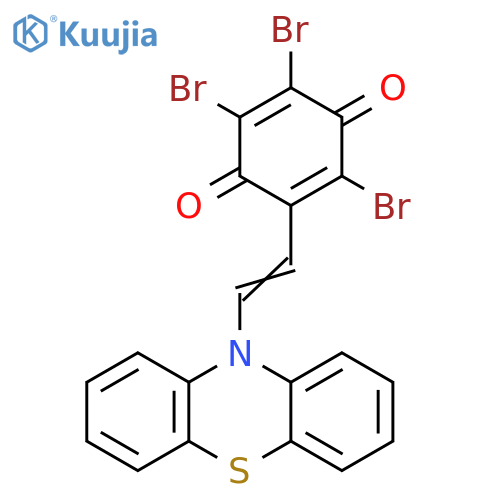 2,5-Cyclohexadiene-1,4-dione,2,3,5-tribromo-6-[2-(10H-phenothiazin-10-yl)ethenyl]- structure