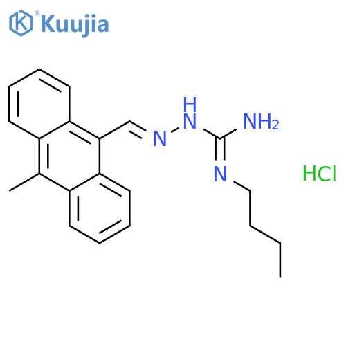 Hydrazinecarboximidamide,N-butyl-2-[(10-methyl-9-anthracenyl)methylene]-, hydrochloride (1:1) structure