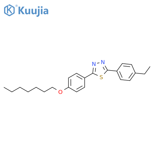 1,3,4-Thiadiazole, 2-(4-ethylphenyl)-5-[4-(heptyloxy)phenyl]- structure