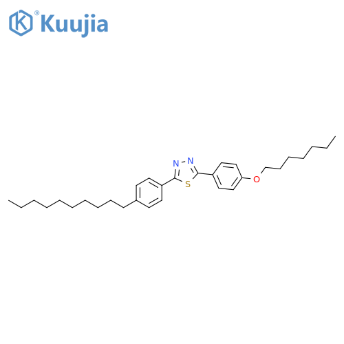 1,3,4-Thiadiazole, 2-(4-decylphenyl)-5-[4-(heptyloxy)phenyl]- structure