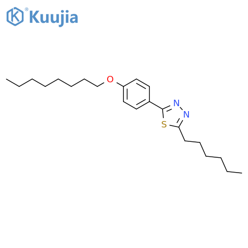 1,3,4-Thiadiazole, 2-hexyl-5-[4-(octyloxy)phenyl]- structure