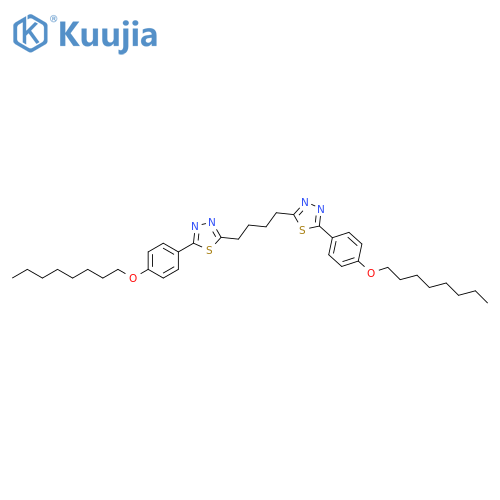 1,3,4-Thiadiazole, 2,2'-(1,4-butanediyl)bis[5-[4-(octyloxy)phenyl]- structure