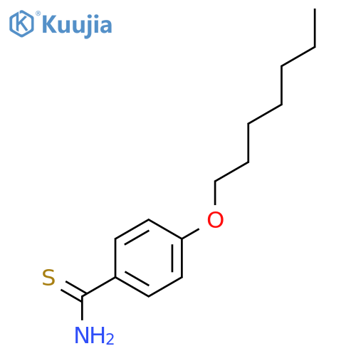 Benzenecarbothioamide, 4-(heptyloxy)- structure