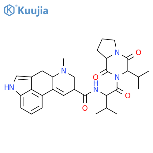 N-{1-[1,4-dioxo-3-(propan-2-yl)hexahydropyrrolo[1,2-a]pyrazin-2(1H)-yl]-3-methyl-1-oxobutan-2-yl}-6-methyl-9,10-didehydroergoline-8-carboxamide structure