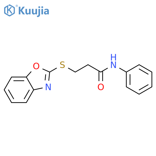 3-(1,3-benzoxazol-2-ylsulfanyl)-N-phenylpropanamide structure