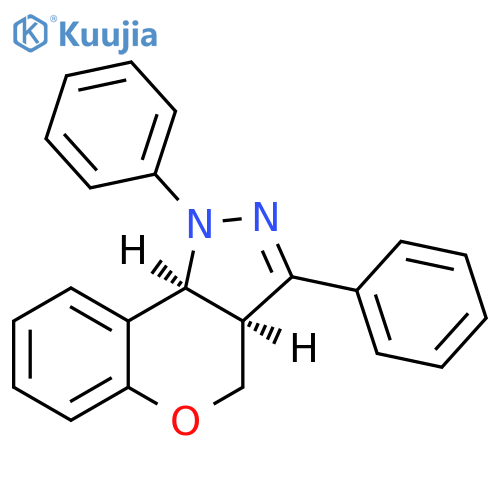 [1]Benzopyrano[4,3-c]pyrazole, 1,3a,4,9b-tetrahydro-1,3-diphenyl-, cis- structure