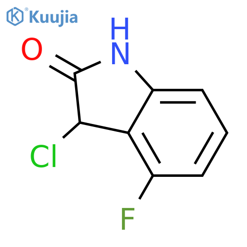 3-chloro-4-fluoro-1,3-dihydro-2H-Indol-2-one structure