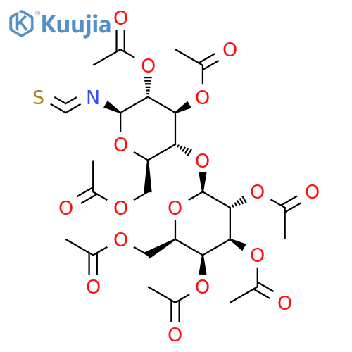 b-D-Glucopyranosyl isothiocyanate,4-O-(2,3,4,6-tetra-O-acetyl-b-D-galactopyranosyl)-, 2,3,6-triacetate structure