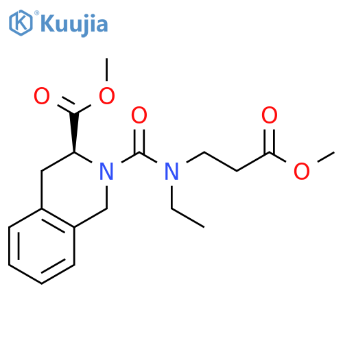 3-Isoquinolinecarboxylic acid, 2-[[ethyl(3-methoxy-3-oxopropyl)amino]carbonyl]-1,2,3,4-tetrahydro-, methyl ester, (S)- (9CI) structure