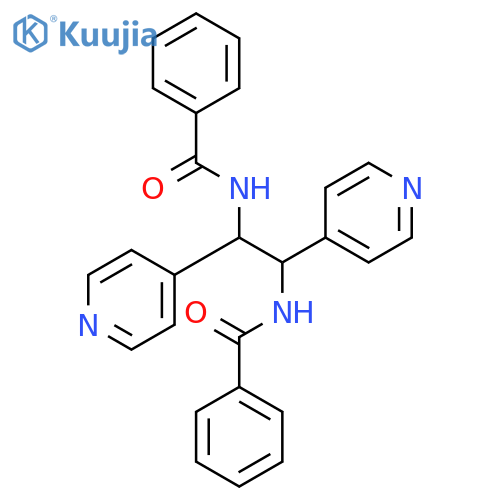 N,N'-(1,2-dipyridin-4-ylethane-1,2-diyl)dibenzamide structure