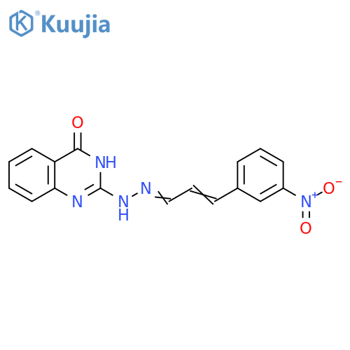 2-Propenal, 3-(3-nitrophenyl)-,(1,4-dihydro-4-oxo-2-quinazolinyl)hydrazone structure