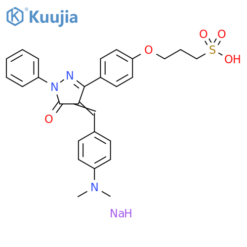 1-Propanesulfonic acid, 3-[4-[4-[[4-(dimethylamino)phenyl]methylene]-4,5-dihydro-5-oxo-1-phenyl-1H-pyrazol-3-yl]phenoxy]-, sodium salt (1:1) structure