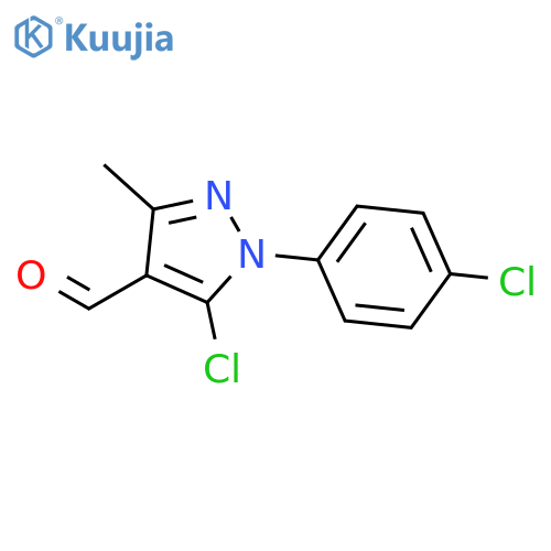 5-chloro-1-(4-chlorophenyl)-3-methyl-1H-pyrazole-4-carbaldehyde structure