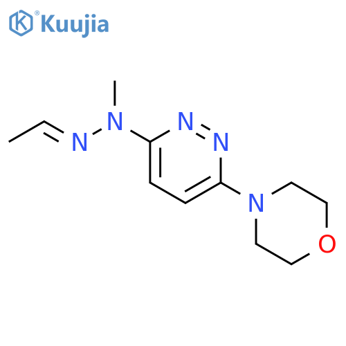 Acetaldehyde, methyl[6-(4-morpholinyl)-3-pyridazinyl]hydrazone structure