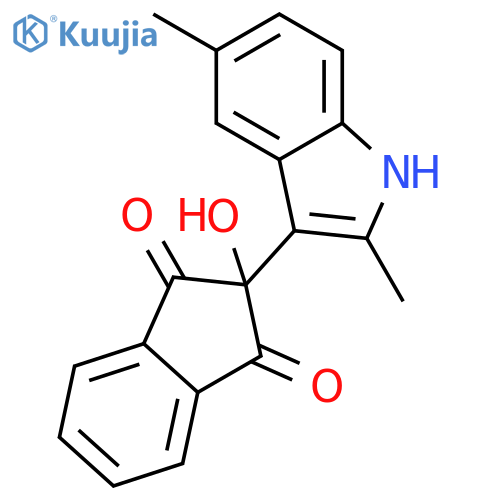 2-(2,5-dimethyl-1H-indol-3-yl)-2-hydroxy-1H-indene-1,3(2H)-dione structure