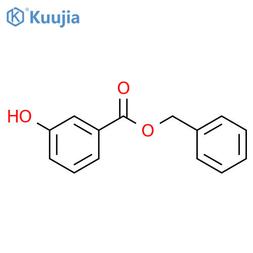 Benzoic acid, 3-hydroxy-, phenylmethyl ester structure