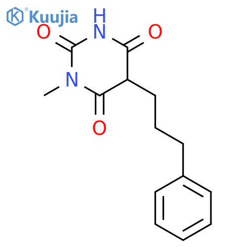 2,4,6(1H,3H,5H)-Pyrimidinetrione, 1-methyl-5-(3-phenylpropyl)-, (R)- structure