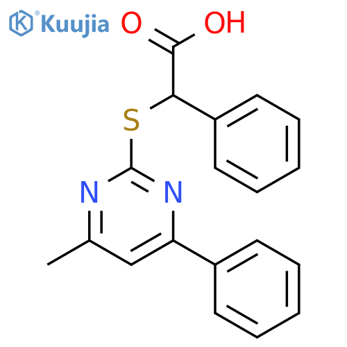 [(4-methyl-6-phenylpyrimidin-2-yl)sulfanyl](phenyl)acetic acid structure