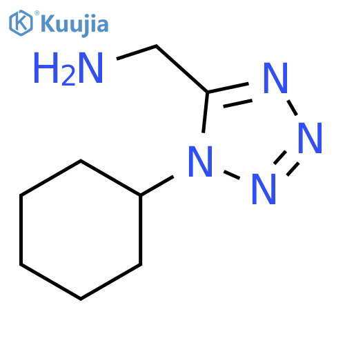 1-(1-cyclohexyl-1H-1,2,3,4-tetrazol-5-yl)methanamine structure