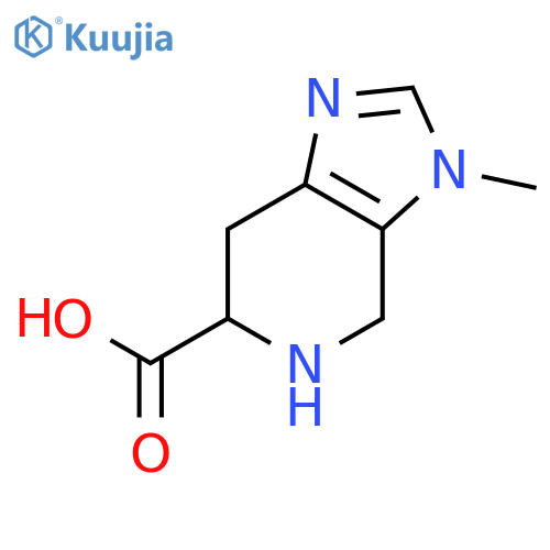 (6S)-4,5,6,7-tetrahydro-3-methyl-3H-Imidazo[4,5-c]pyridine-6-carboxylic acid structure