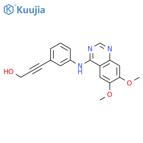 2-Propyn-1-ol, 3-[3-[(6,7-dimethoxy-4-quinazolinyl)amino]phenyl]- structure