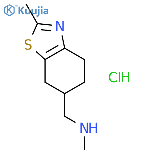 N-methyl-1-(2-methyl-4,5,6,7-tetrahydro-1,3-benzothiazol-6-yl)methanamine hydrochloride structure