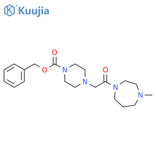 1-Piperazinecarboxylic acid,4-[2-(hexahydro-4-methyl-1H-1,4-diazepin-1-yl)-2-oxoethyl]-,phenylmethyl ester structure