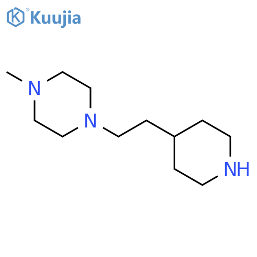 1-methyl-4-[2-(piperidin-4-yl)ethyl]piperazine structure