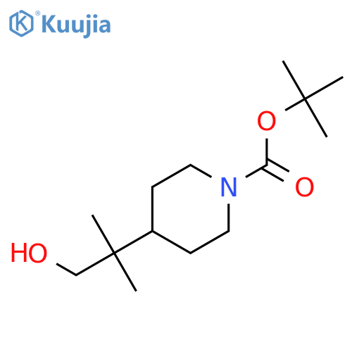tert-butyl 4-(1-hydroxy-2-methylpropan-2-yl)piperidine-1-carboxylate structure