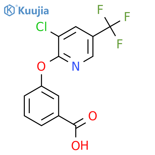 3-{[3-Chloro-5-(trifluoromethyl)pyridin-2-yl]oxy}benzoic acid structure
