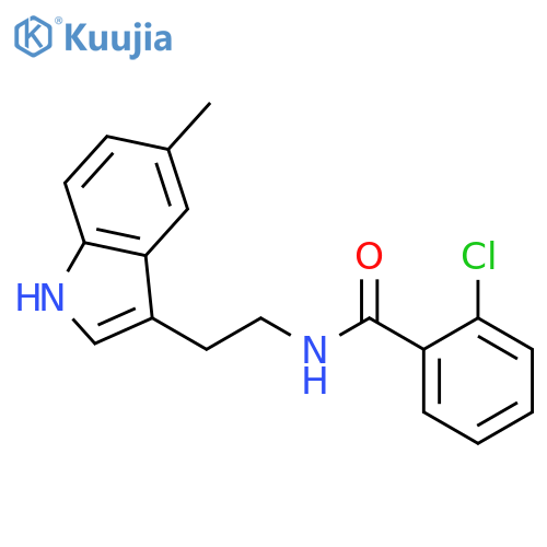2-chloro-N-(2-(5-methyl-1H-indol-3-yl)ethyl)benzamide structure