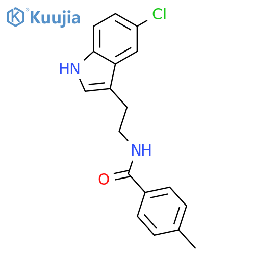 N-(2-(5-chloro-1H-indol-3-yl)ethyl)-4-methylbenzamide structure
