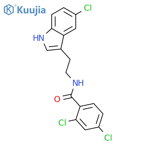 2,4-Dichloro-N-[2-(5-chloro-1H-indol-3-yl)-ethyl]-benzamide structure