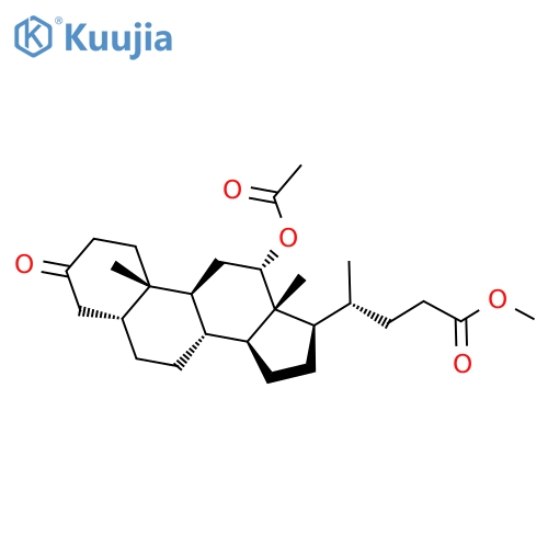 12α-Acetyloxy-3-oxo-5β-cholan-24-oic acid methyl ester structure