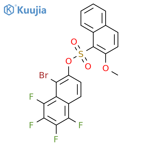 1-Naphthalenesulfonic acid, 2-methoxy-,1-bromo-5,6,7,8-tetrafluoro-2-naphthalenyl ester structure