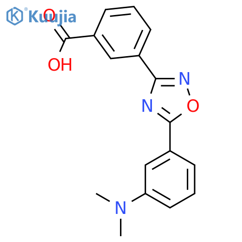 Benzoic acid, 3-[5-[3-(dimethylamino)phenyl]-1,2,4-oxadiazol-3-yl]- structure
