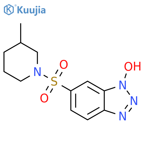 6-(3-methylpiperidin-1-yl)sulfonyl-1H-1,2,3-benzotriazol-1-ol structure