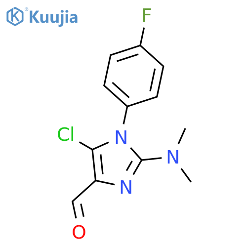 5-chloro-2-(dimethylamino)-1-(4-fluorophenyl)-1H-imidazole-4-carbaldehyde structure