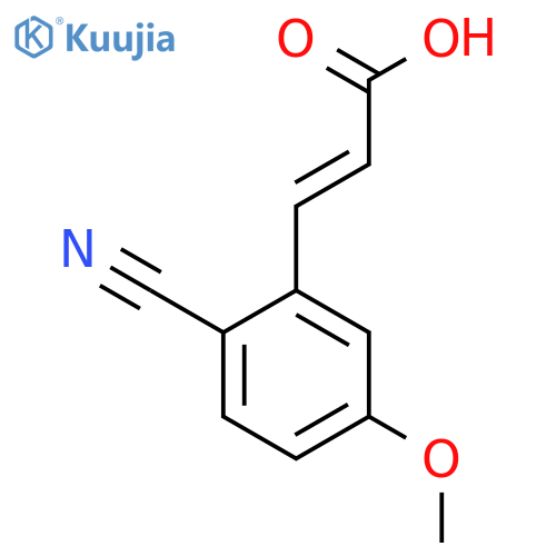2-Cyano-5-methoxycinnamic acid structure