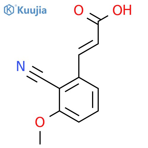 2-Cyano-3-methoxycinnamic acid structure