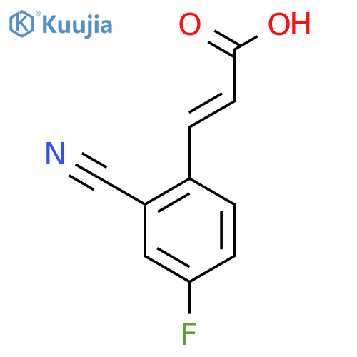 2-Cyano-4-fluorocinnamic acid structure
